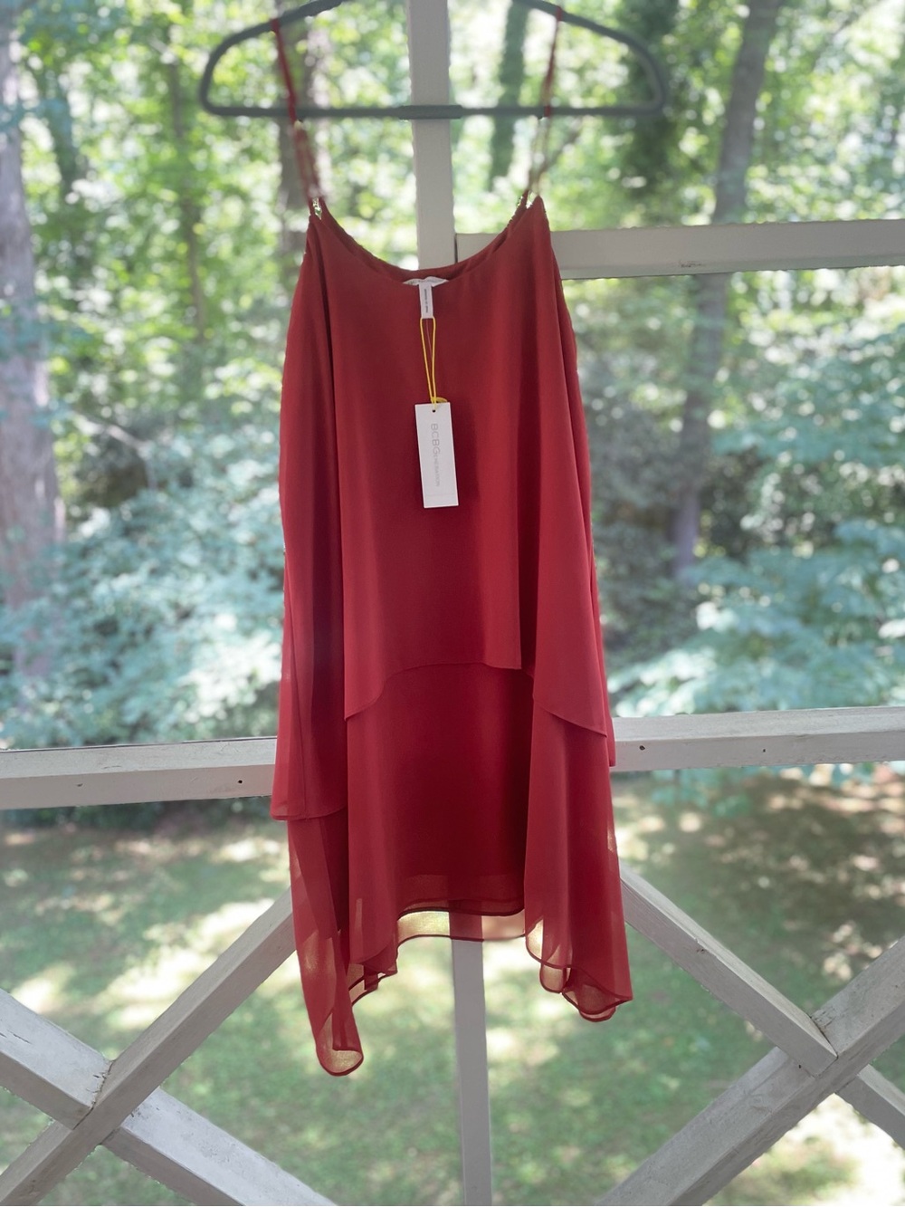 Tandoori Spice Sleeveless Chiffon Layered Sundress
